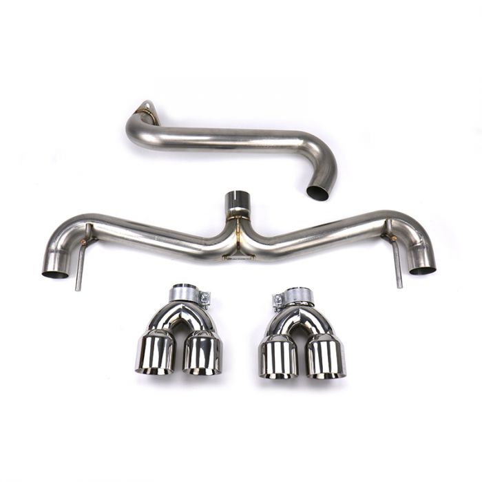 FactionFab Axle Back Exhaust - Polished Tips - 2011-2014 WRX Hatchback, 2008-2014 STI Hatchback