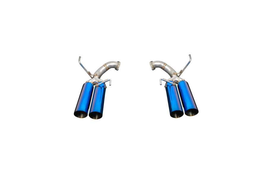 REMARK AXLE BACK EXHAUST - FULL BLUE BURNT SINGLE WALL TIPS - BOSO EDITION - 2015-2021 WRX, 2015-2021 STI