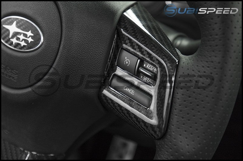 OLM S-LINE CARBON FIBER STEERING WHEEL COVERS - 2015 WRX, 2015 STI