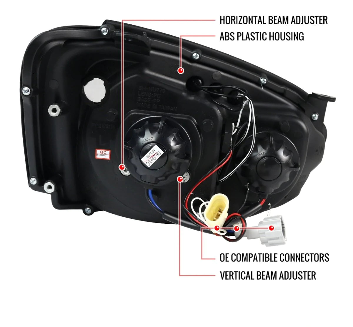 Spec-D Halo Style Projector Headlights w/ Matte Black Base and Clear Lense - 2004-2005 WRX, 2004-2005 STI w/ OEM Halogen Lights