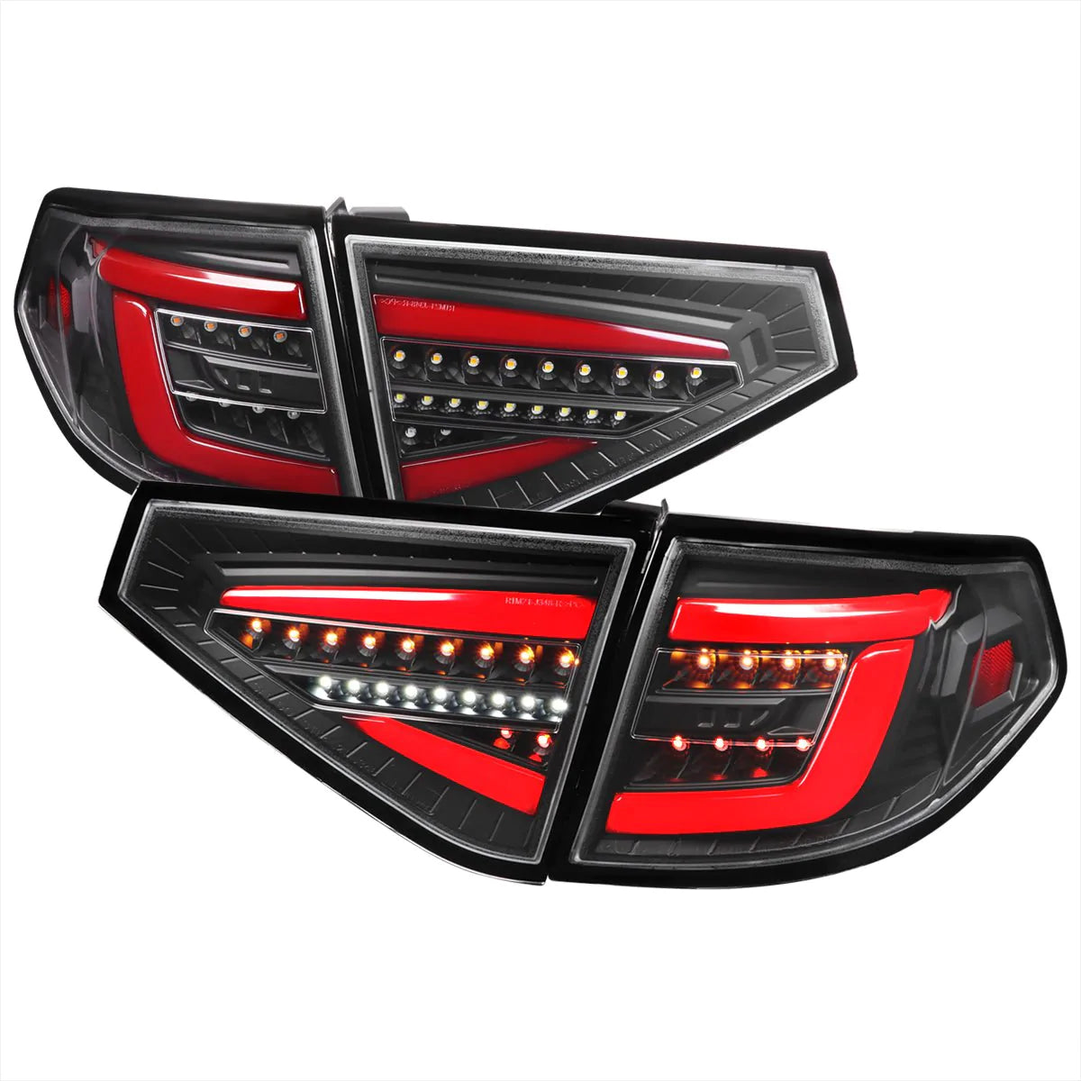 Spec-D Optic Style Sequential LED Tail Lights - 2008-2014 WRX Hatchback, 2008-2014 STI Hatchback, 08-11 IMPREZA HATCHBACK