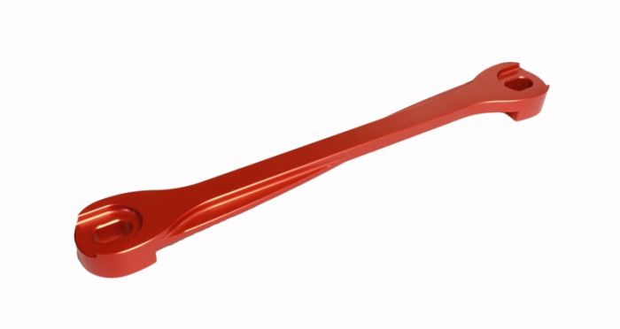 Torque Solution Billet Battery Tie Down Red - ALL Subaru Models