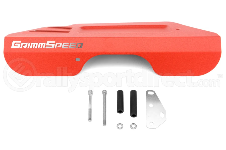 GrimmSpeed Pulley Cover w/ Tool Tray - Textured Red - 13-21 BRZ