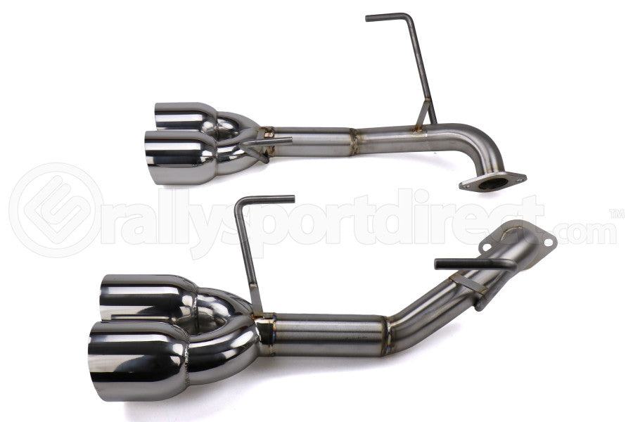 Nameless Performance Muffler Delete Single Wall Slash Cut Tips Polished - STI 2019-2021