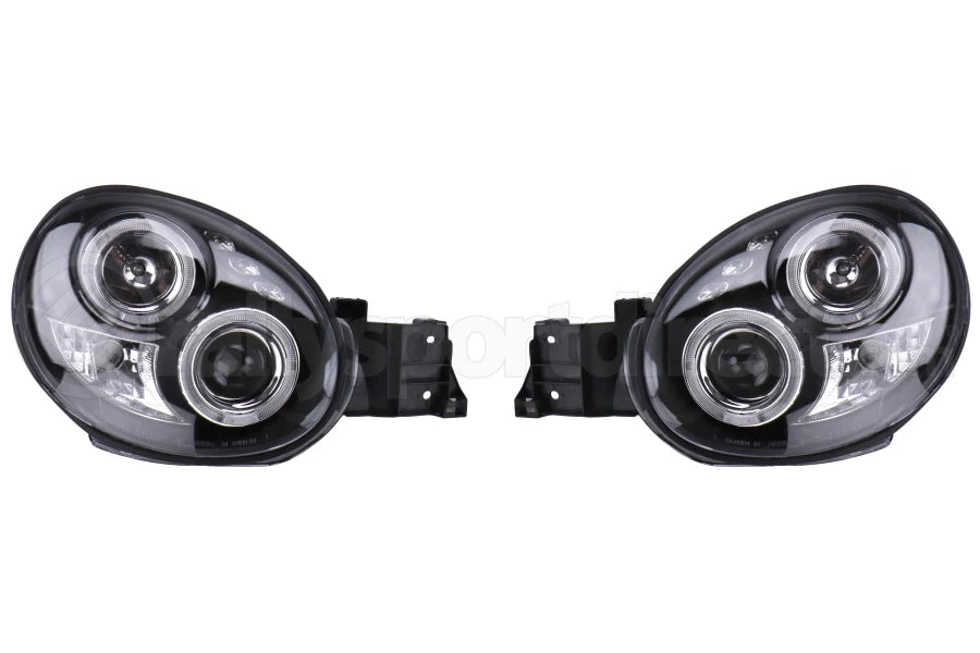 Spec-D Black Dual Projector Headlights w/ Parking LEDs - WRX 2002-2003