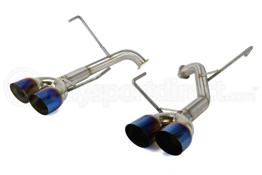 Nameless Performance Muffler Delete, 3.5" Staggered Single Wall Neochrome Tips - 2022+ WRX