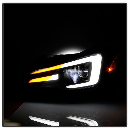 SPYDER APEX LED SERIES HEADLIGHTS - BLACK (LED VEHICLE VERSION) - 2015-2017 WRX/2015-2017 STI, 2018-2021 WRX Base & Premium