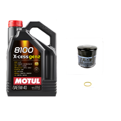 Motul 8100 5w40 X-CESS Gen2 Oil Change Kit - 02-14 WRX, 04-21 STI, 04-