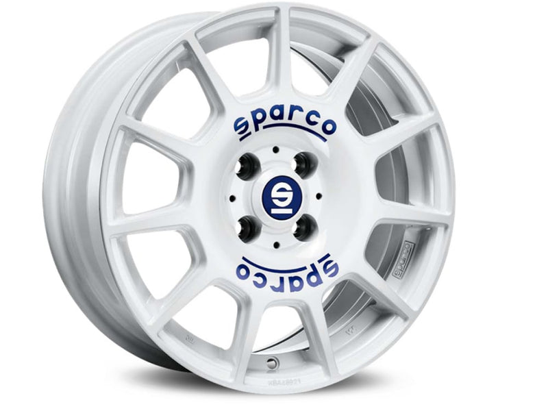 OZ SPARCO TERRA 16 X 7 +45 5 X 114.3 CB73.1 WHITE W/ BLUE LETTERING