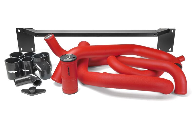 Perrin Front Mount Intercooler Boost Tube Kit - Red - 2008-2014 STI