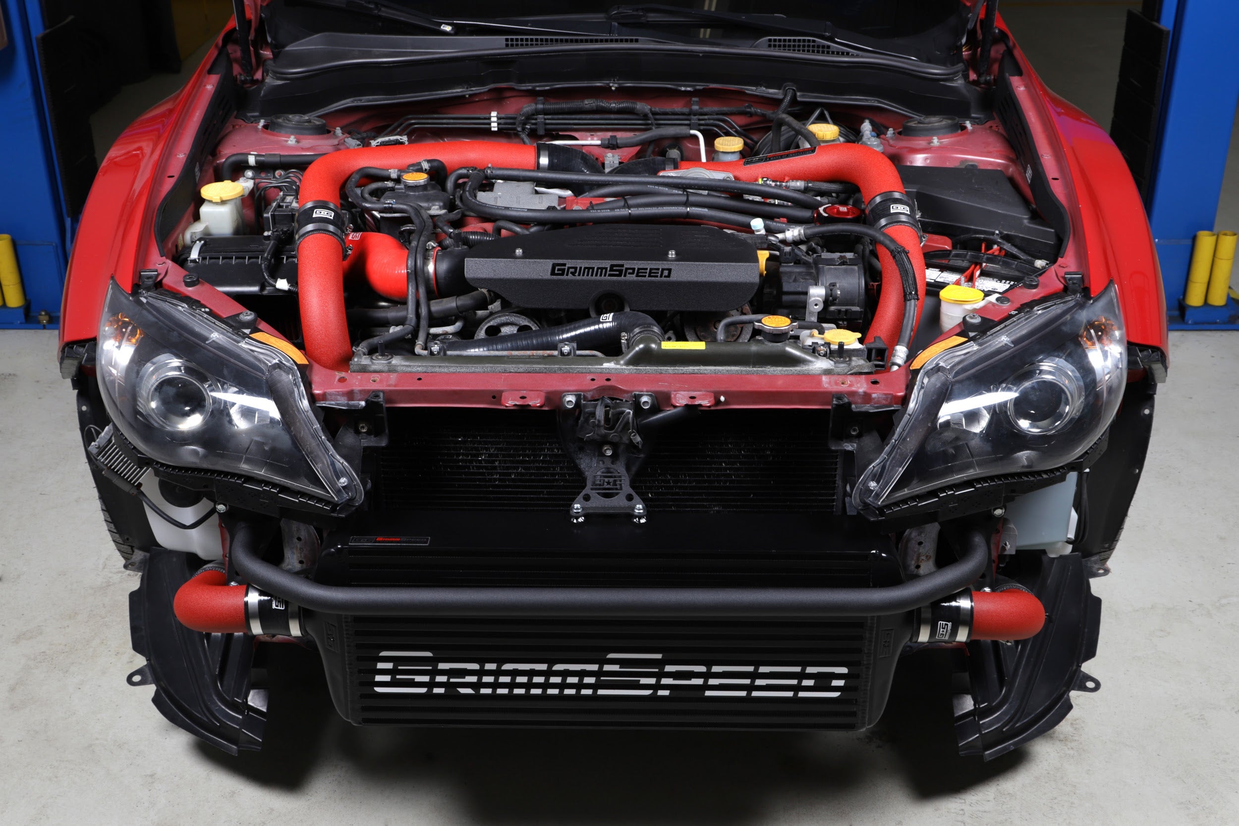 TBC EGF 　M。 GRIMMSPEED FRONT MOUNT INTERCOOLER BUMPER BAR - BLACK - 08
