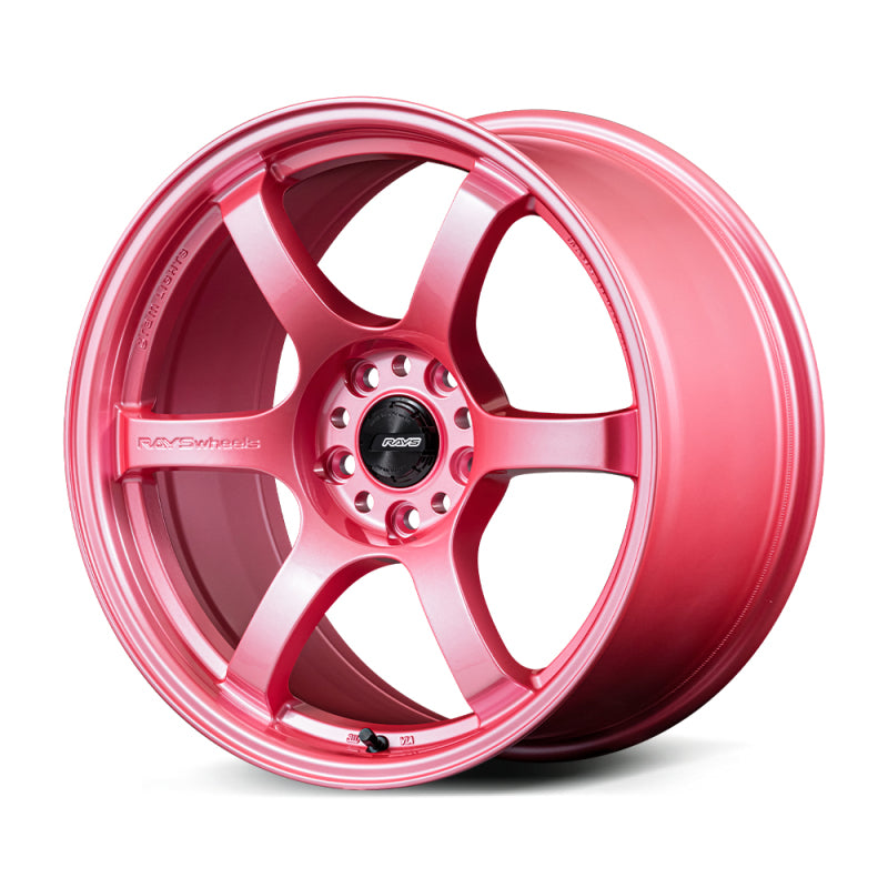 Gram Lights 57CR 18x8.5 +37 5x114.3 Sakura Pink Wheel (w/ Center Cap &