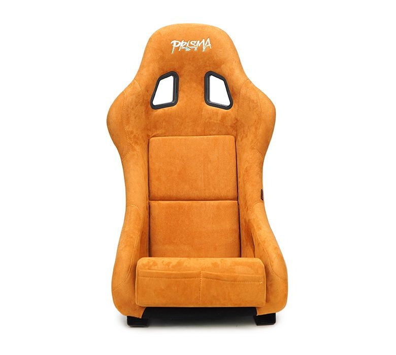 NRG FRP Bucket Seat PRISMA Edition W/ Pearlized Back Tan Alcantara - Medium