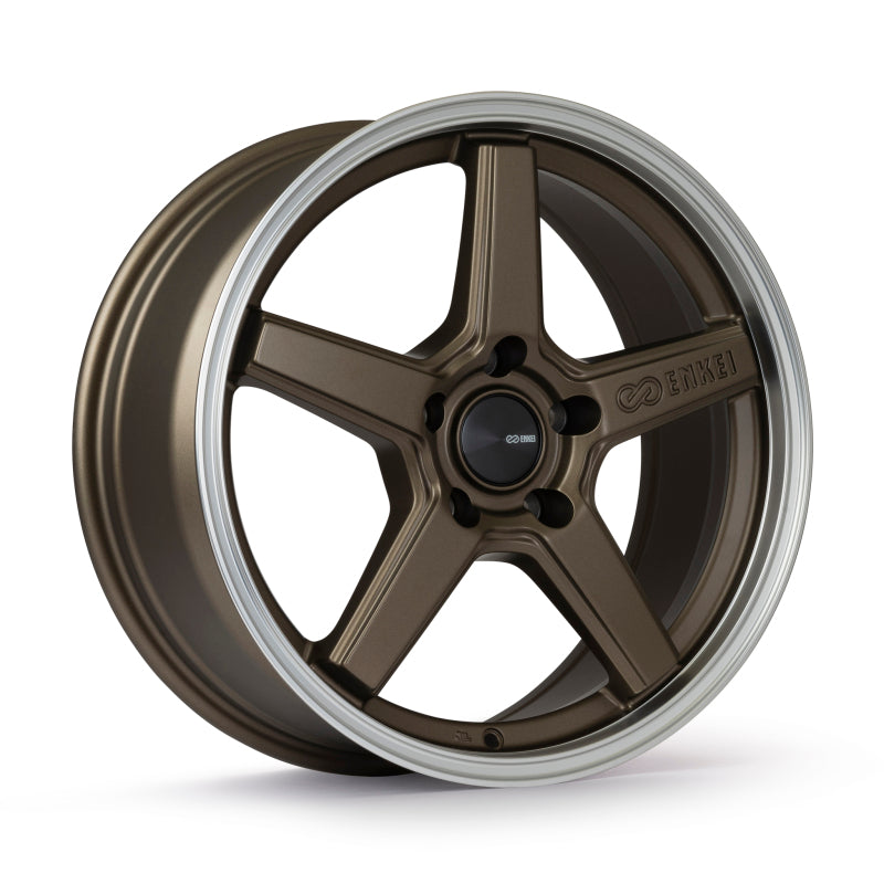 Enkei QUASAR 19x8.0 +35 5x114.3 Matte Bronze with Machined Lip Wheel