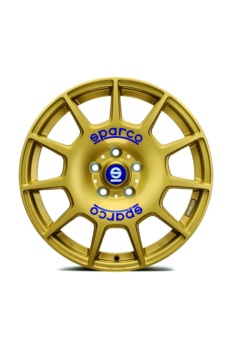 OZ SPARCO TERRA 16 X 7 +45 5 X 114.3 CB73.1 RACE GOLD W/ BLUE LETTERING