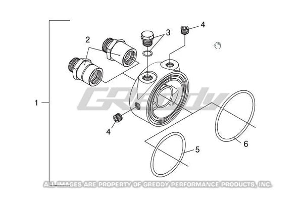 GReddy Oil Sandwich Plate - 2002-2014 WRX 2004-2021 STI