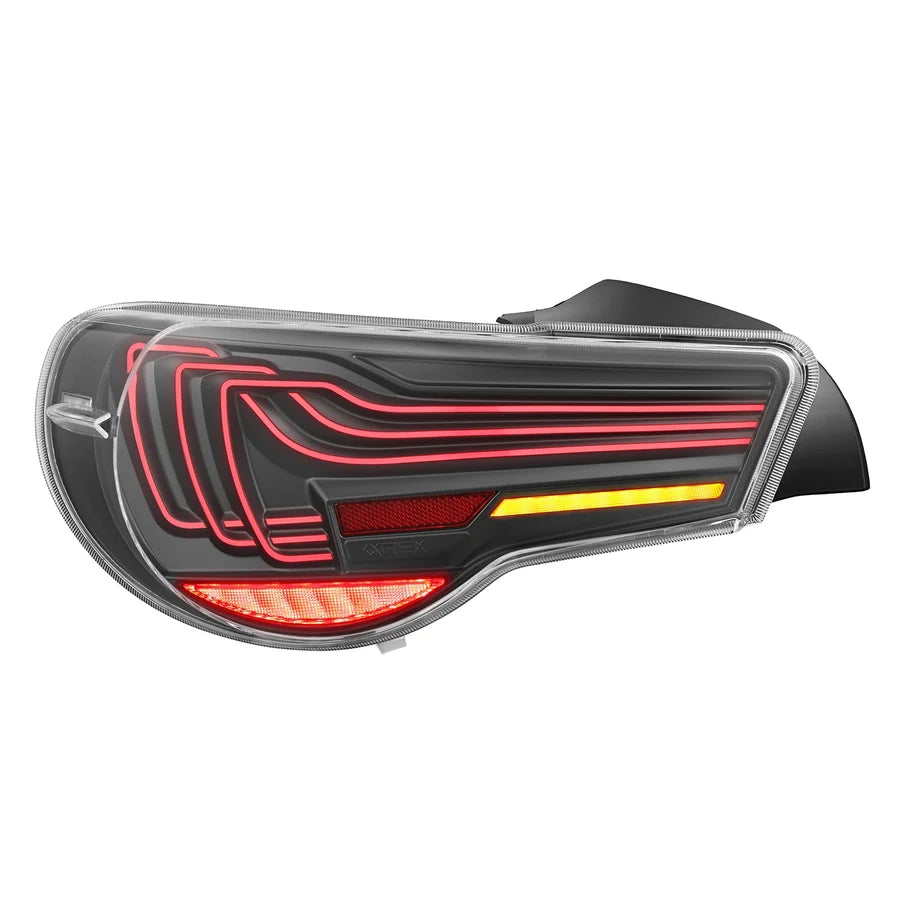 AlphaRex BRZ CSL Laser Style LUXX-Series LED Tail Lights Black Clear - 13-21 BRZ / FR-S / GT86