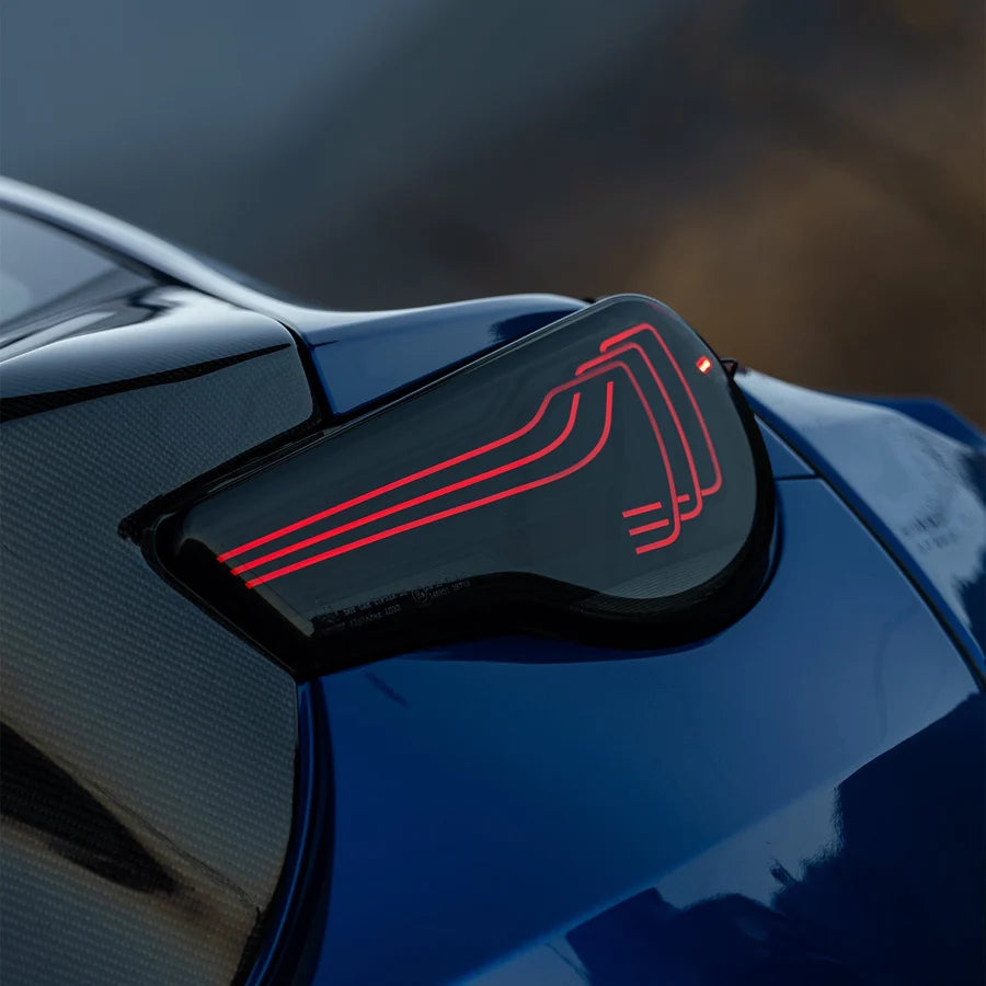 AlphaRex BRZ CSL Laser Style LUXX-Series LED Tail Lights Black Smoke - 13-21 BRZ / FR-S / GT86