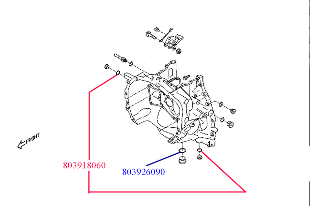 Subaru OEM Transmission/Front Diff Drain Plug Gasket - 803926090