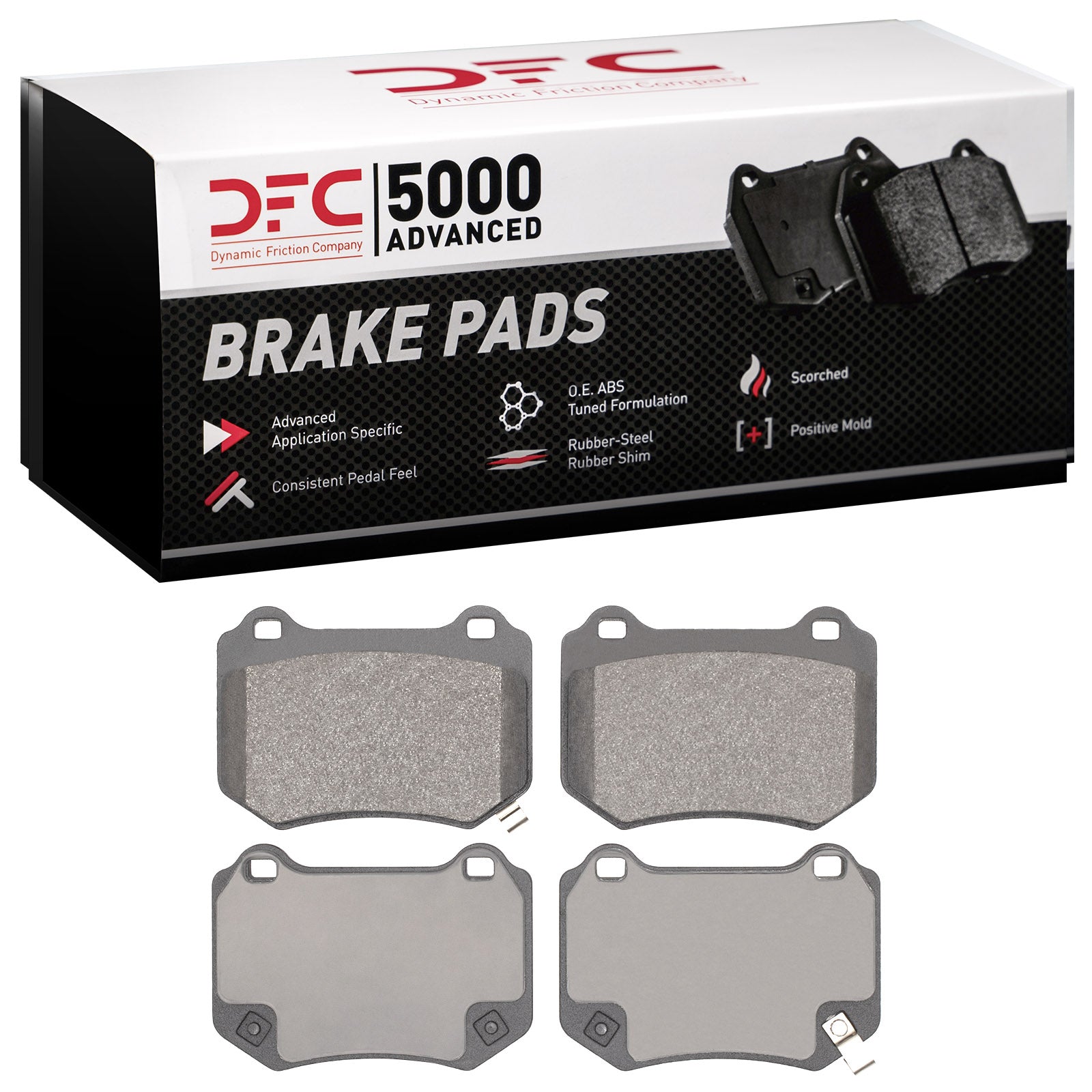 DYNAMIC FRICTION COMPANY 5000 Advanced Rear Brake Pads - Low Metallic - 18-21 STI, 2024+ WRX TR/RS w/ Brembos