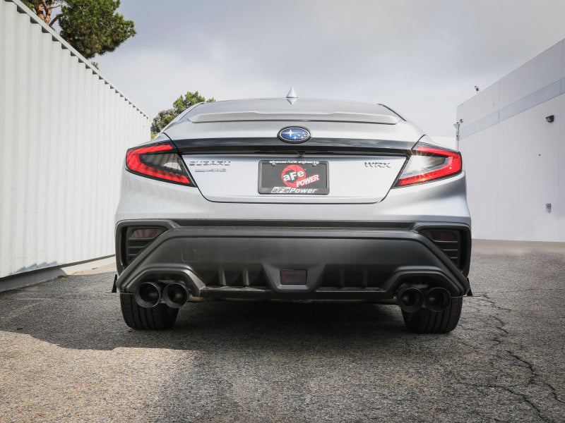 aFe POWER Takeda 3in to 2-1/2in 304 SS Cat-Back Exhaust w/ Black Tips - 22-23 Subaru WRX