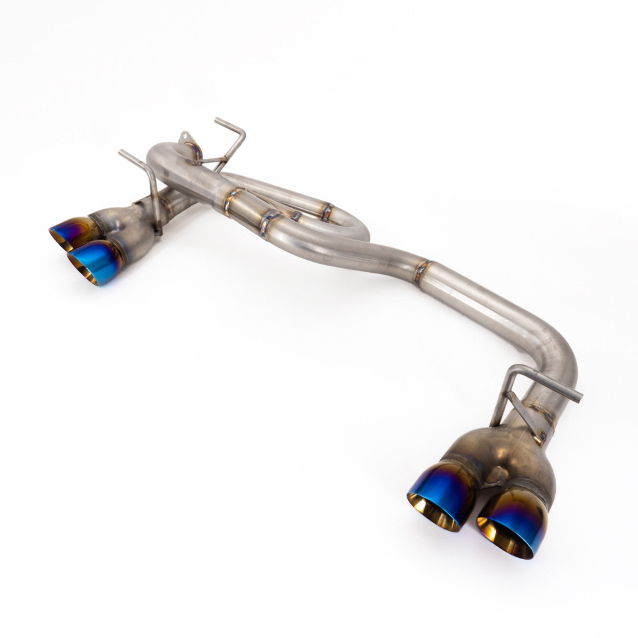 Nameless Axleback Exhaust - Muffler Delete - Quad Exit - 3" Double Wall Neochrome Tips - 2018-23 Crosstrek