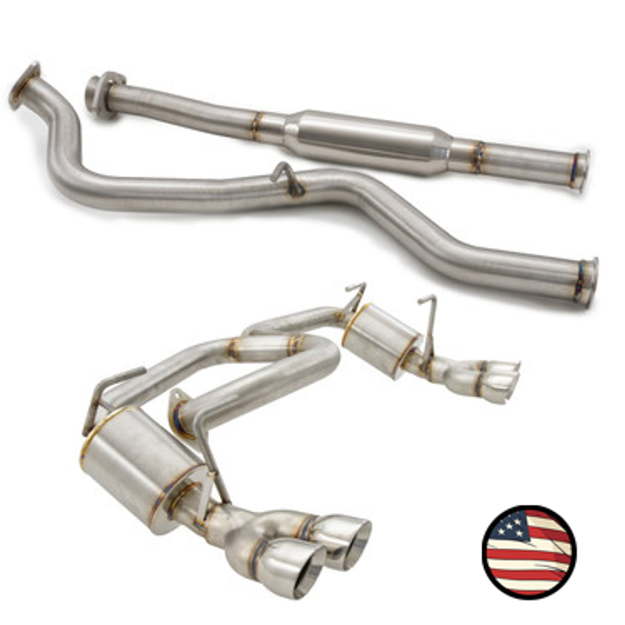Nameless Catback Exhaust - Quad Exit - 5" Muffler - 2013-2017 Crosstrek