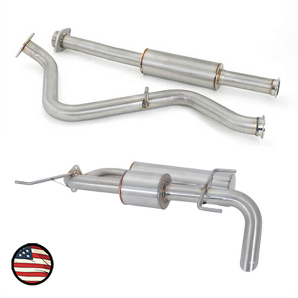 Nameless Catback Exhaust - Turndown - Dual Chamber with 5" Muffler - 2012-2016 Impreza Wagon, 2013-2017 Crosstrek