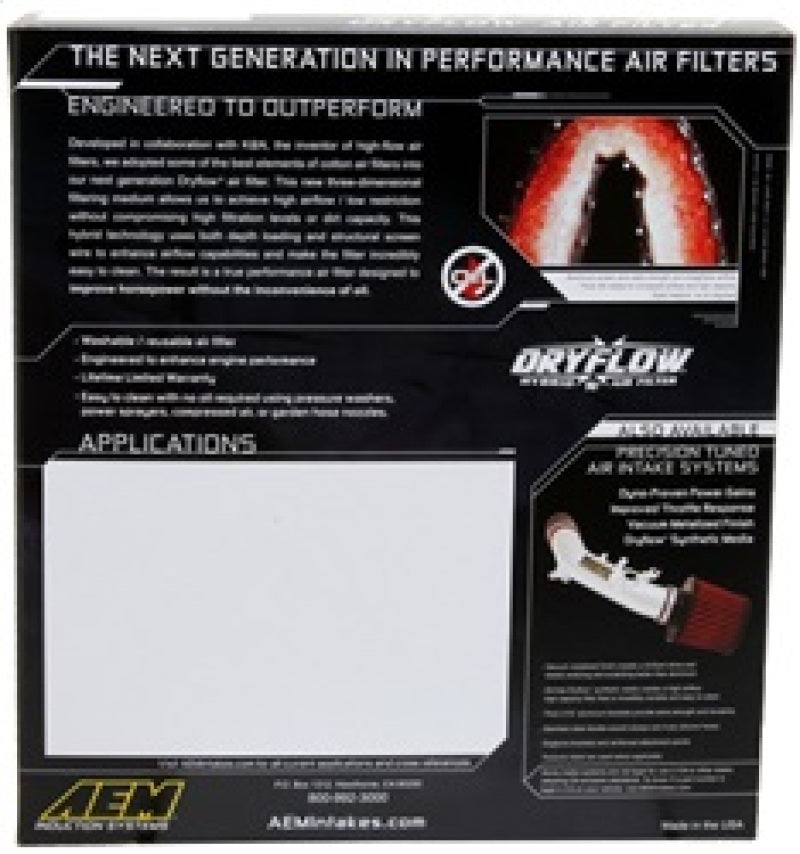 AEM DryFlow Air Filter - 08-14 WRX, 08-18 STI, +More