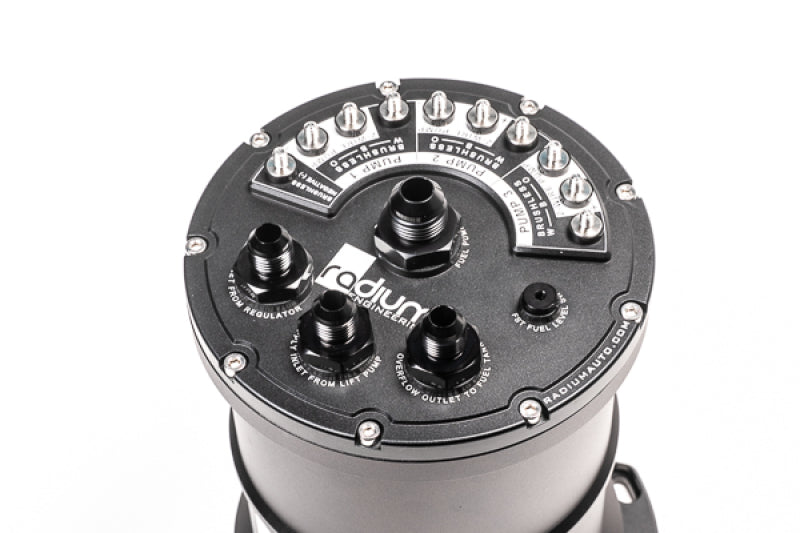 Radium Multi-Pump Fuel Surge Tank Fits Walbro GSS342 / AEM 50-1200 / DW4 (Pumps Not Included) - Universal