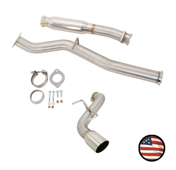 Nameless Catback Exhaust - Muffler Delete - Single Exit 4" Tip - 2022+ BRZ / GR86