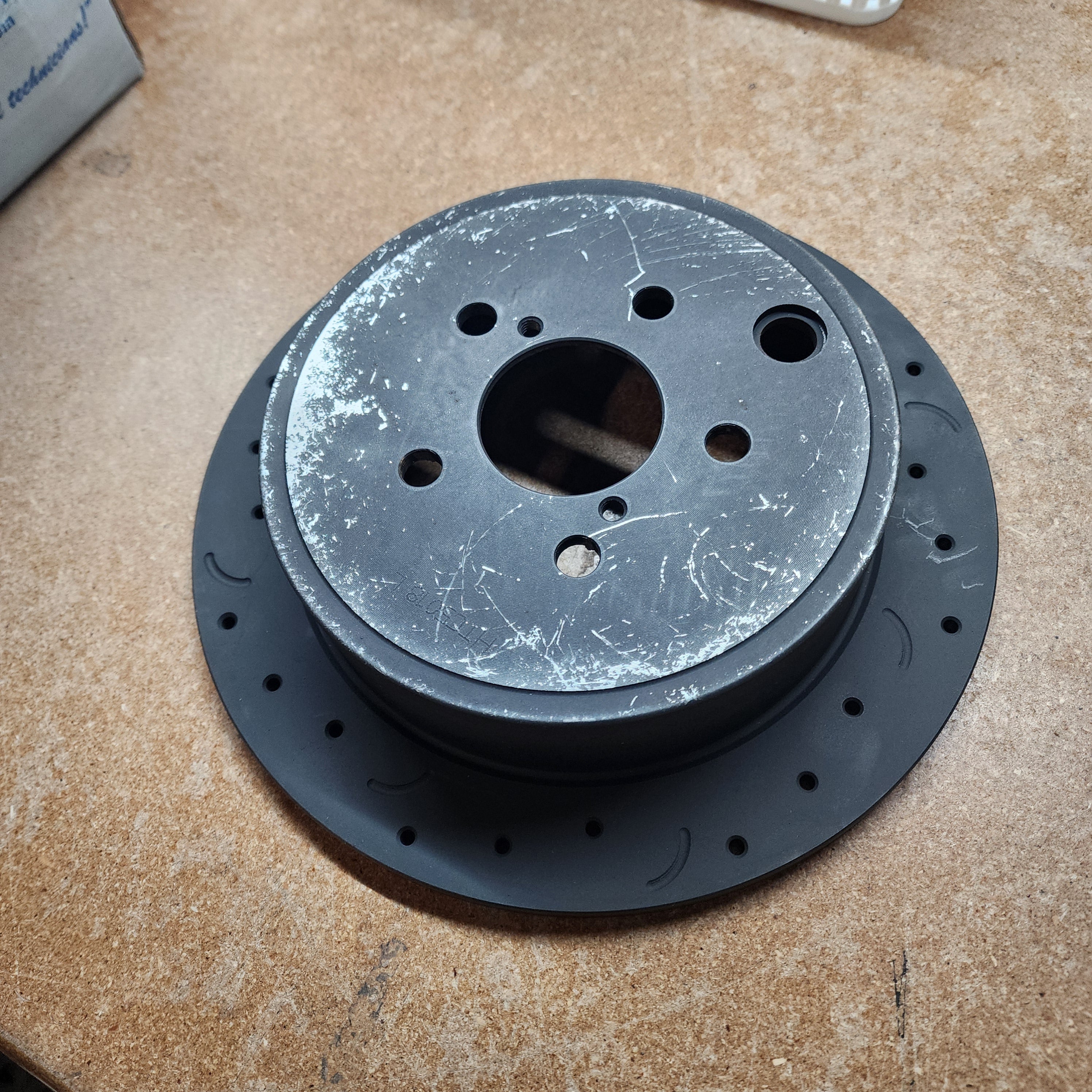 GARAGE SALE - Hawk Talon Cross Drilled and Slotted Rear Rotor Pair - 08-14 WRX, 09-13 FORESTER