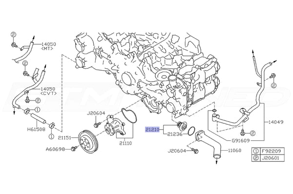 Subaru OEM Thermostat - 2015-2021 WRX, 2022+ WRX