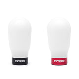 Cobb Tall Weighted COBB Shift Knob - White (Incl. Both Red + Blk Collars) - 6 speed models