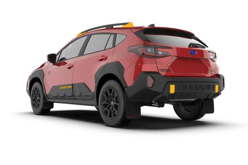 Rally Armor Black UR Mud Flap W/Red Logo - 2024 Subaru Crosstrek (Wilderness Only)