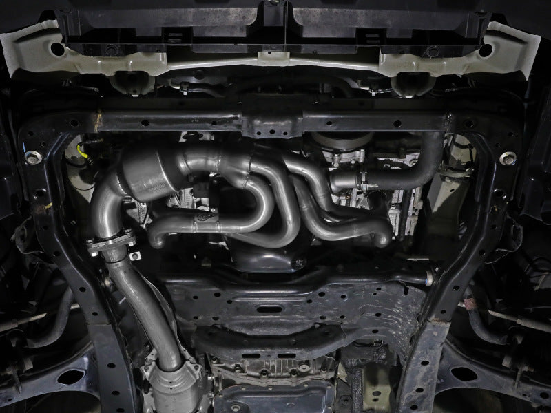 aFe Twisted Steel 304 Stainless Steel Header w/ Cat - 13-19 Outback H4-2.4L, 13-19 Legacy H4-2.4L