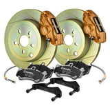 Brembo OE Gold Calipers Slotted Rotor Rear Brake Kit - 15-21 WRX