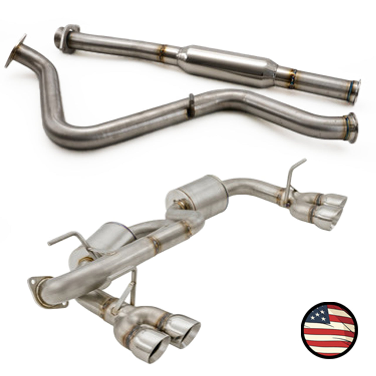 Nameless Catback Exhaust - Quad Exit - 5" Muffler - 2018-23 Crosstrek