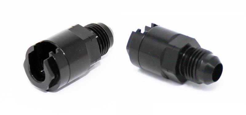 Torque Solution Hard Line Adapter Fittings - 5/16-Inch SAE to -6AN - Pair