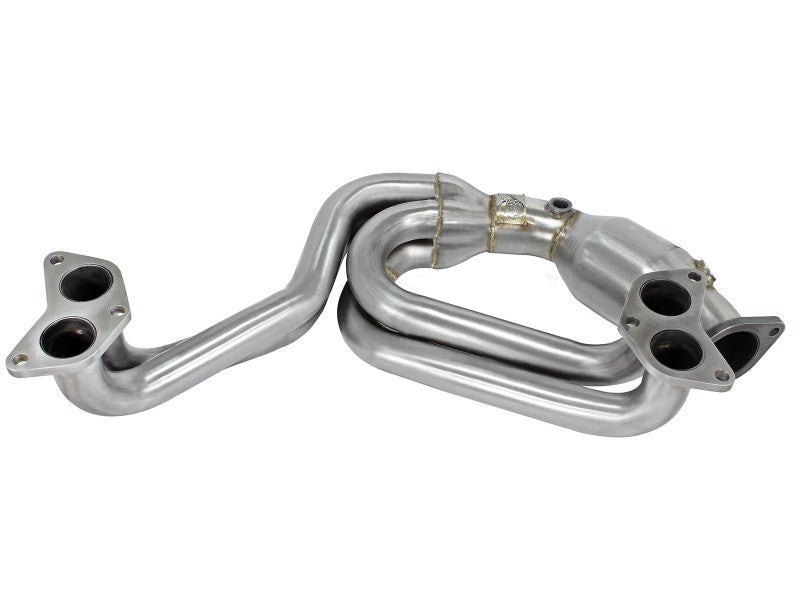 aFe Twisted Steel 304 Stainless Steel Long Tube Header w/ Cat - 13-21 BRZ