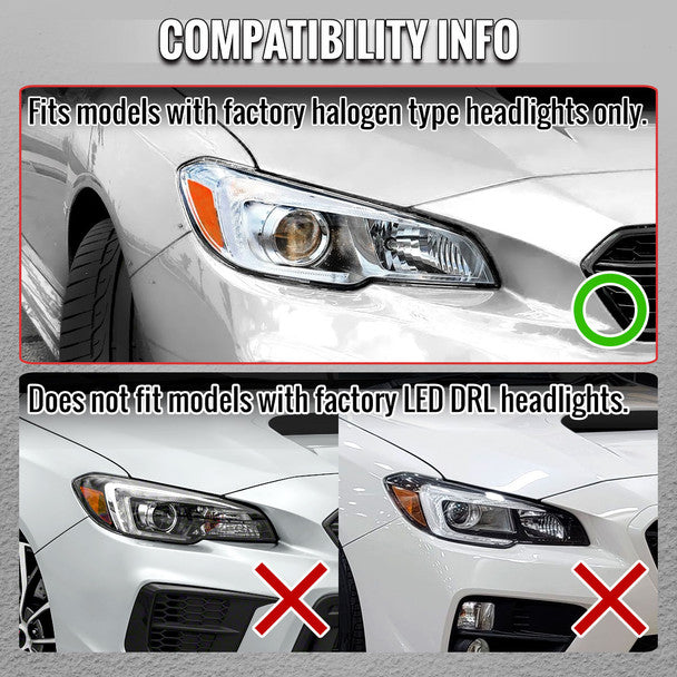 Spec-D Projector Headlights Sequential LED Switchback DRL - 15-21 WRX/STI w/ Halogen Headlight