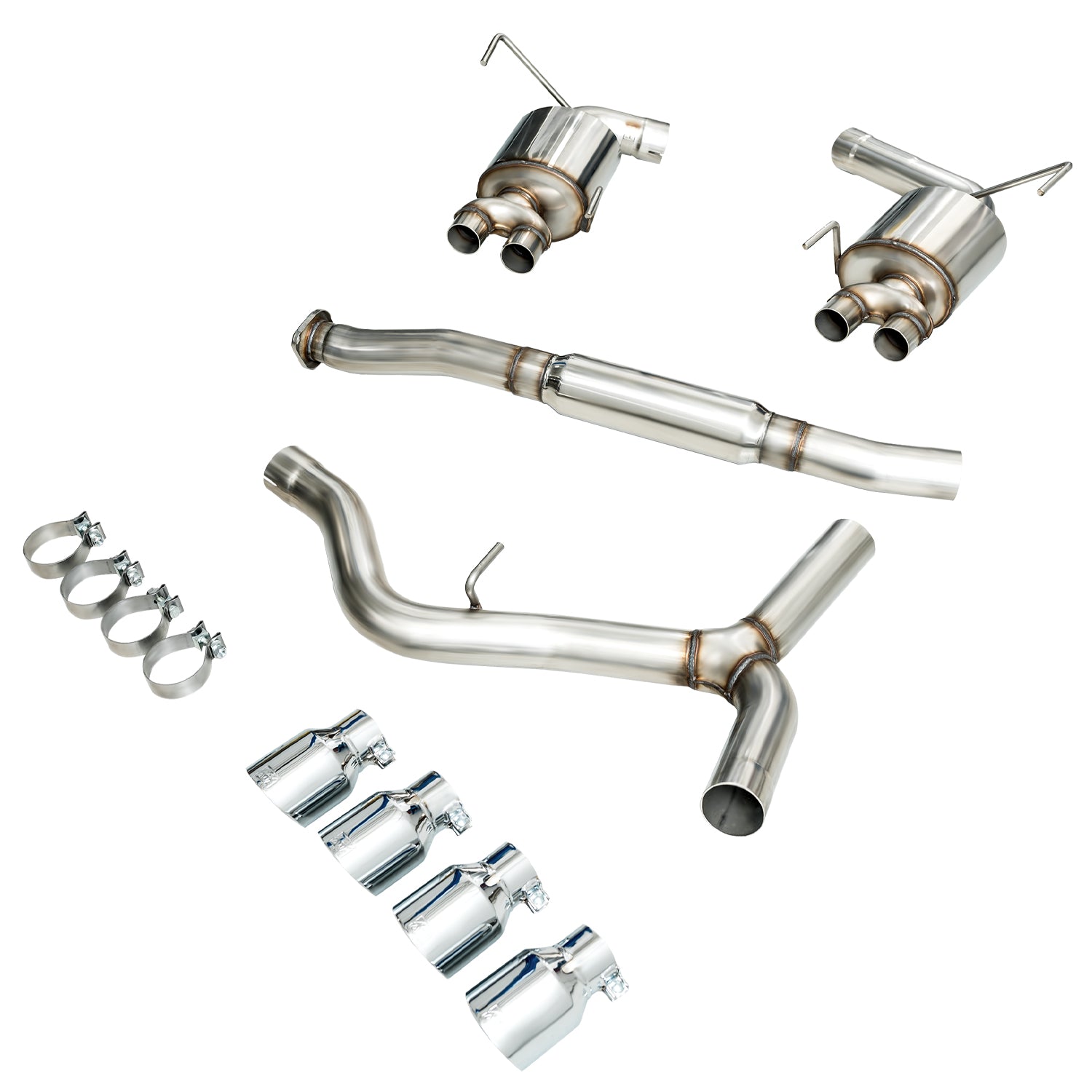 AWE Touring Edition Catback Exhaust w/ Chrome Silver Tips - 2015-2021 WRX