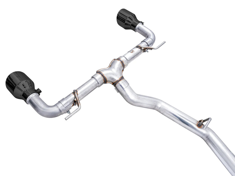 AWE Tuning Track Exhaust System - DIAMOND BLACK TIPS - 2013-2021 BRZ, 2022+ BRZ