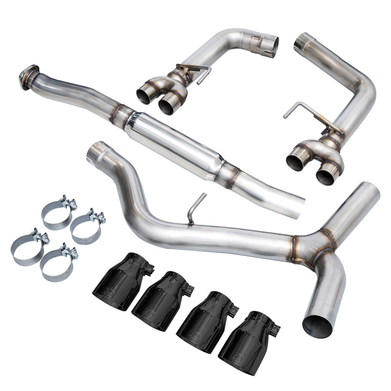 AWE Track Edition Catback Exhaust w/ Diamond Black Tips - 2011-2021 WRX Sedan / 2011-2021 STI Sedan