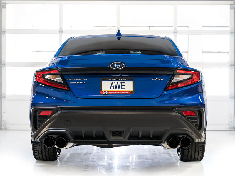 AWE Touring Edition Catback Exhaust w/ Diamond Black Tips - 2022+ WRX