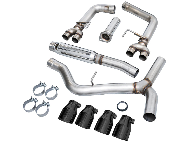 AWE Tuning Track Edition Exhaust - Diamond Black Tips - 2022+ WRX