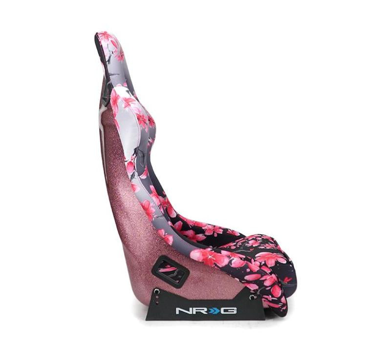 NRG FRP Bucket Seat PRISMA Japanese Cherry Blossom Edition W/ Pink Pea