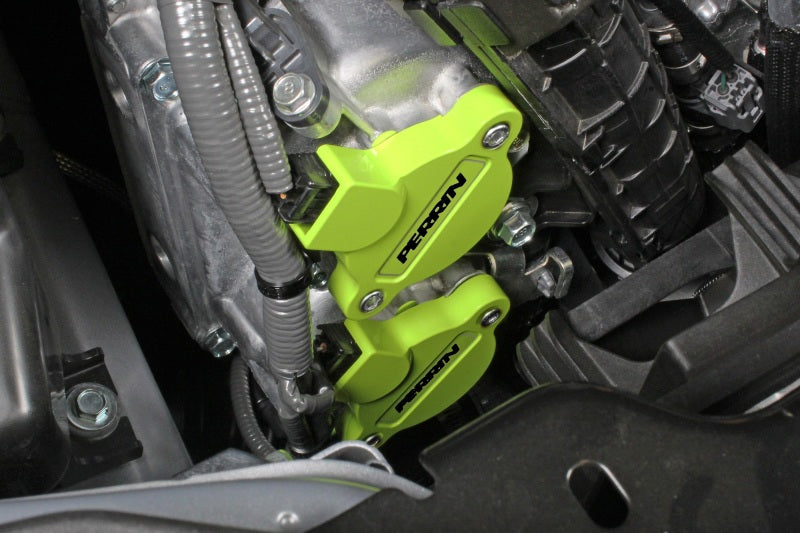 Perrin Cam Solenoid Cover Neon Yellow - 2015-2025 WRX, 2014-2018 Forester XT, 2019-2025 Forester, 2019-2025 Ascent, 2020-2022 Legacy XT, 2020-2025 Outback XT, 2013-2025 Crosstrek, 2012-2025 Impreza