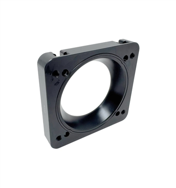 Torque Solution 76mm Throttle Body Adapter - Black - OEM STI / TS / Cosworth / AMS Manifold