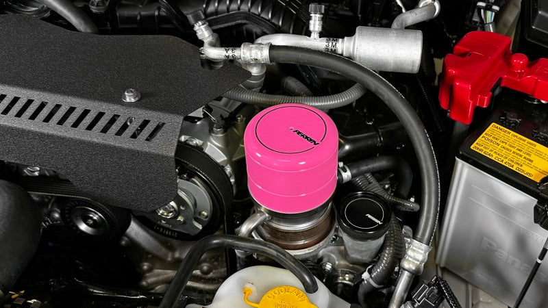 Perrin Oil Filter Cover - PINK - 2015-2021 WRX, 2022+ WRX 2013-2021 BRZ, 2022+ BRZ
